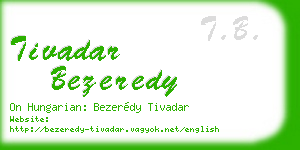 tivadar bezeredy business card