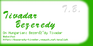 tivadar bezeredy business card